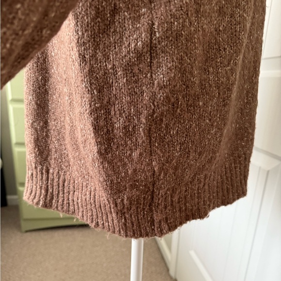 Brown Lace Up Sweater - Picture 4 of 6